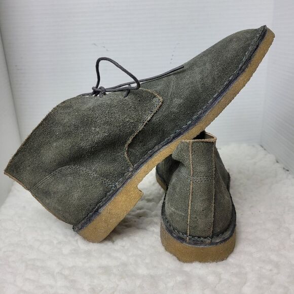 Banana Republic Mens Chukka Boot Size 9.5 M Gray Suede Shoes New